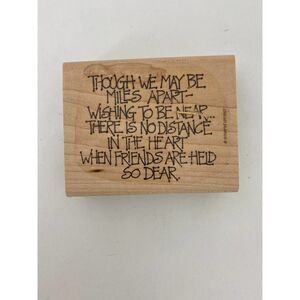 Vintage stamp for scrapbooking, card making, and crafts - Friends Miles Apart